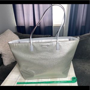 Kate Spade Silver Sparkle Tote